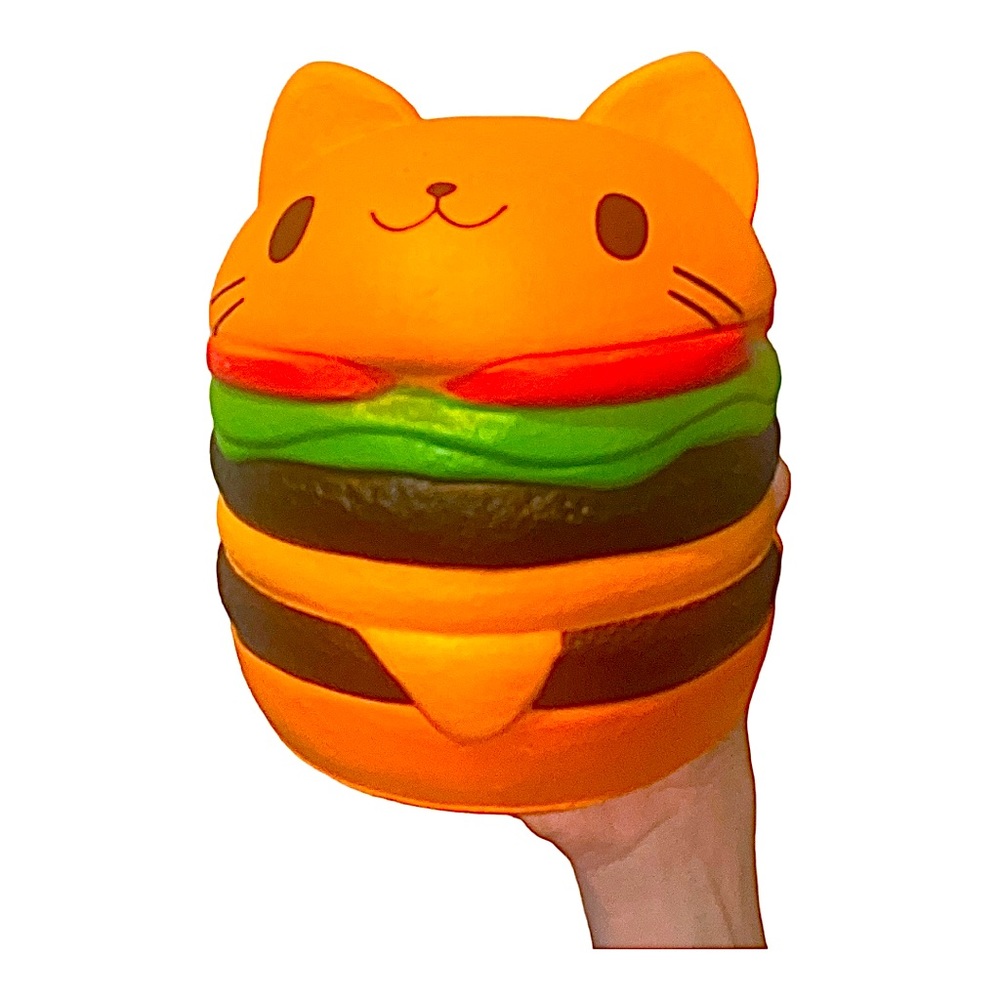 Kawaii “Cat Burger!” ^◕ ω ◕^ Mochi Squishies: Slow Rising Squishy Toy!